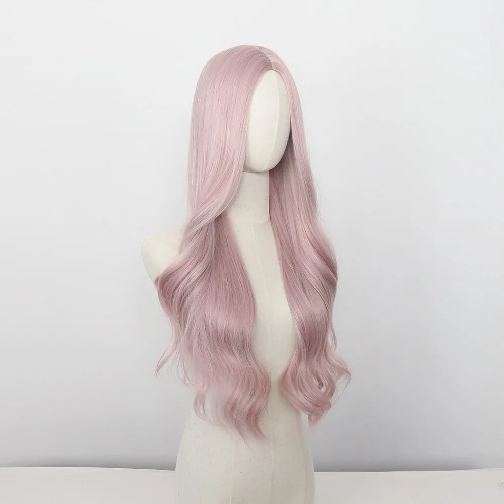 JOVIA 26-inch center-parted, curled, large-wave female long hair with high-temperature synthetic fiber cap