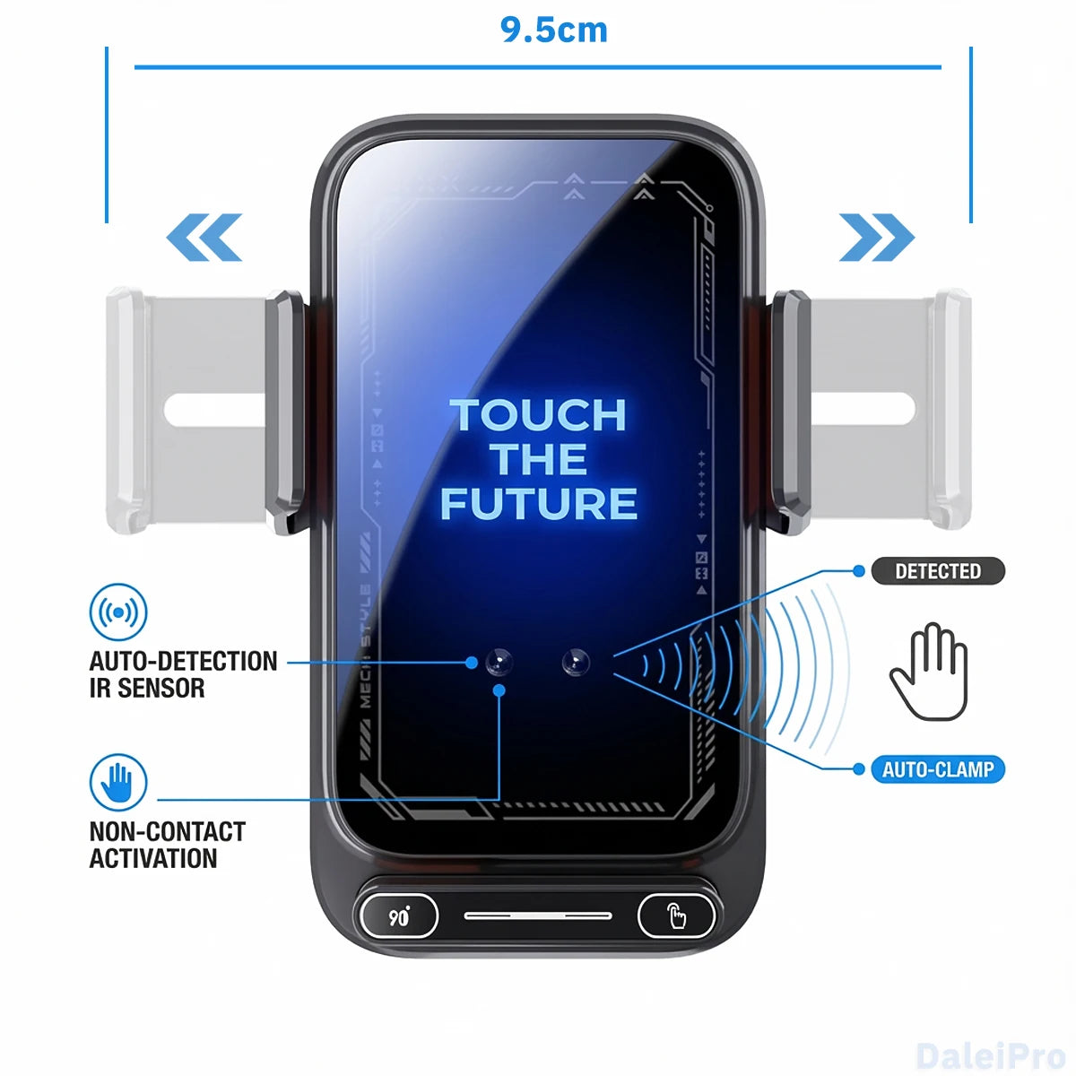 Smart 15W Wireless Car Mount Charger