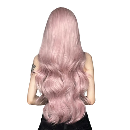 JOVIA 26-inch center-parted, curled, large-wave female long hair with high-temperature synthetic fiber cap