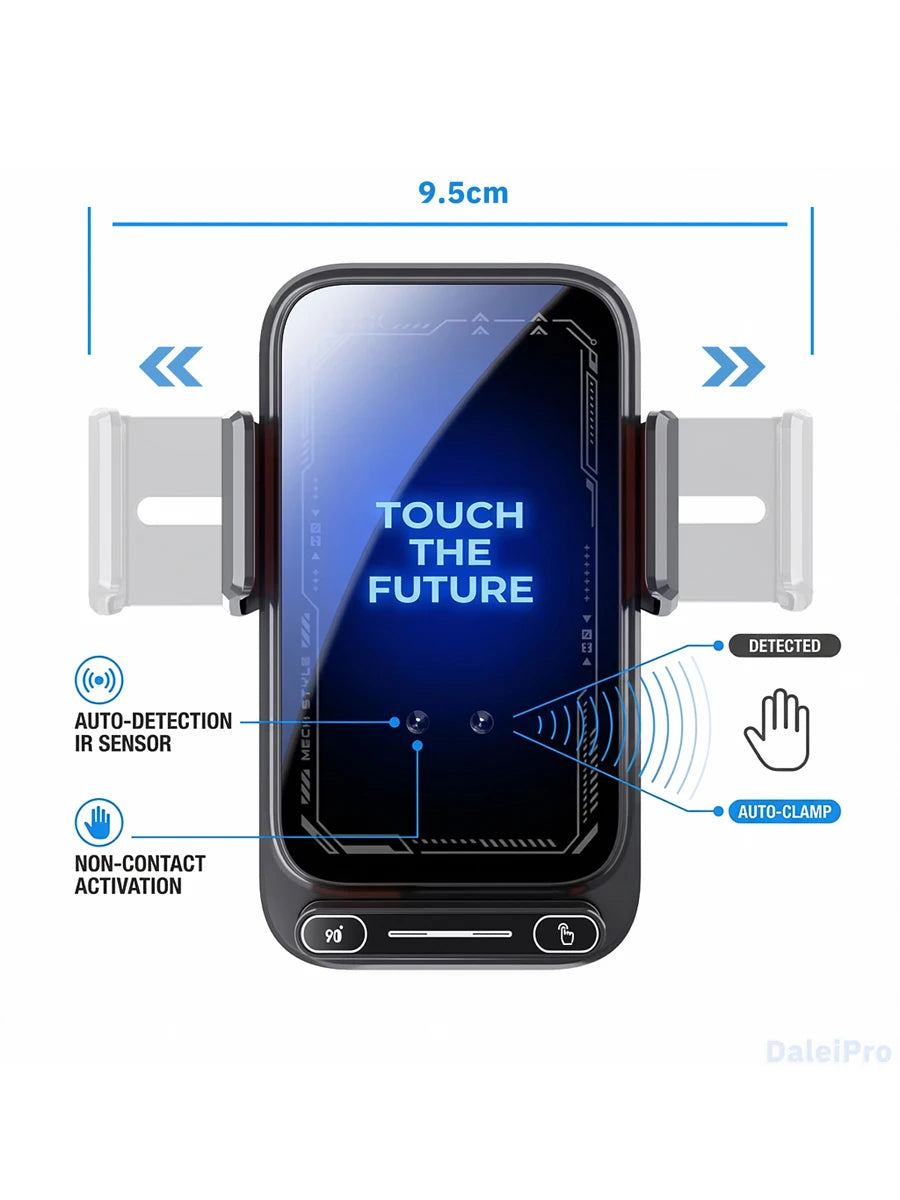 Smart 15W Wireless Car Mount Charger