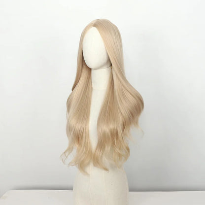 JOVIA 26-inch center-parted, curled, large-wave female long hair with high-temperature synthetic fiber cap