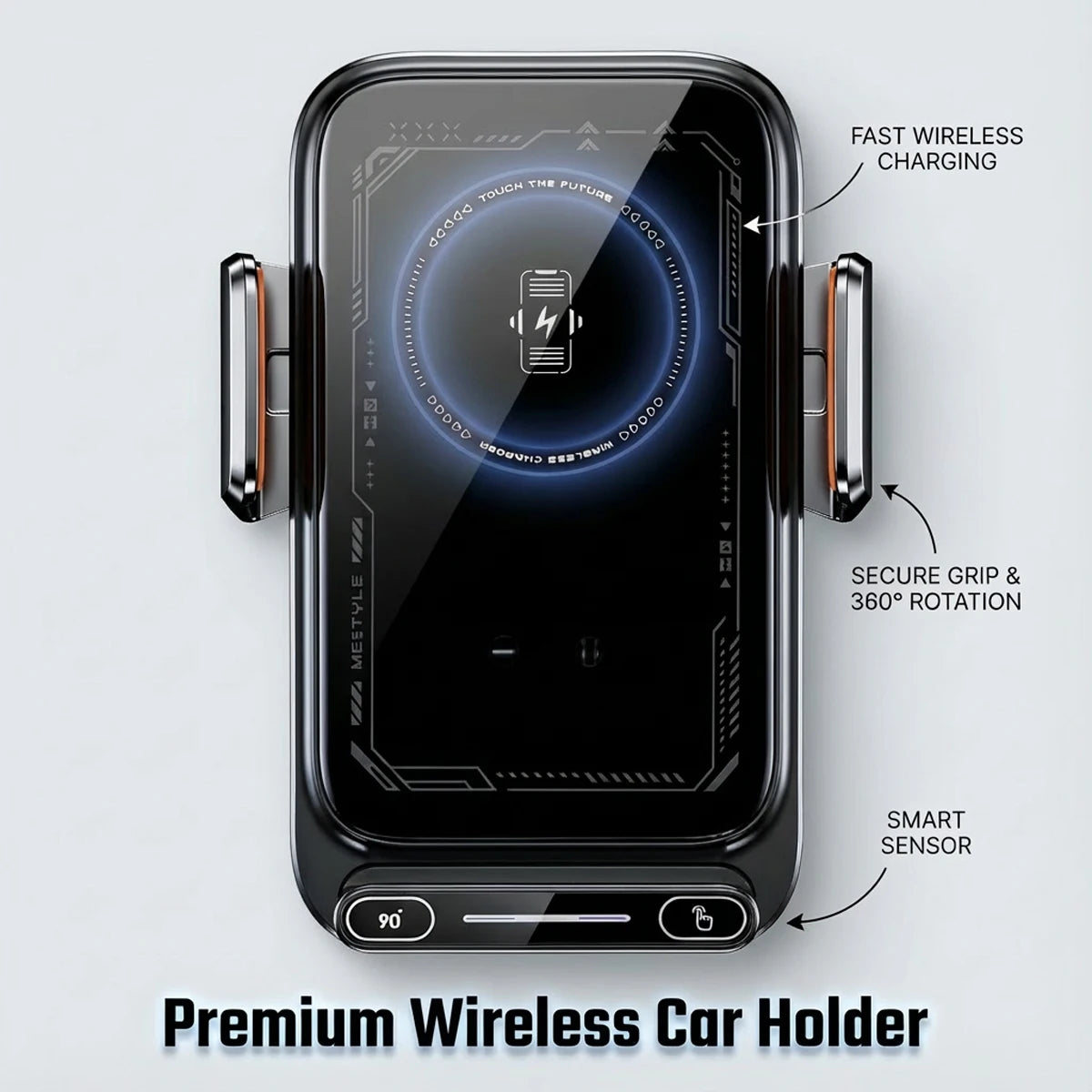 Smart 15W Wireless Car Mount Charger